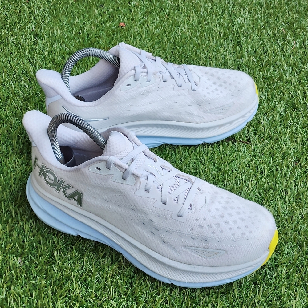 Hoka One One White Athletic Shoes with Cushioned Midsole
